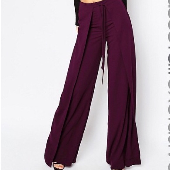 high waisted wrap pants